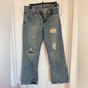 American Eagle Outfitters Men's Light Blue Bootcut Jeans